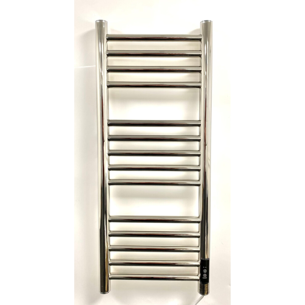 Manissa Siena Stainless Steel Electric Heated Towel Rail 300Mm W X 720Mm H Mirror Polished Finish Towel Radiator 8000001335097
