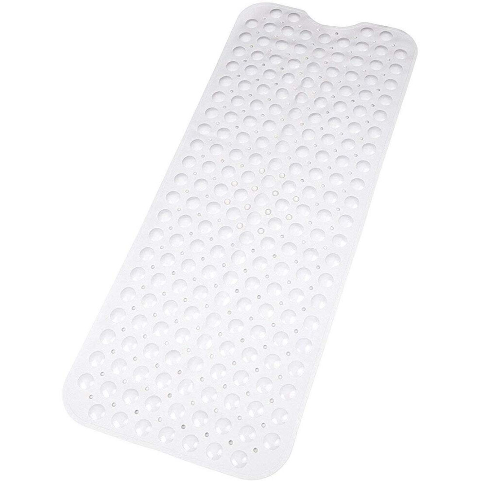 Pinzz Extra Long Bathtub Mat Non-Slip Suction Cups Bath Mat Durable Stylish White Anti-Slip Shower Mat With Modern Design Quality Suction Cups Machine 8000001342552