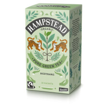 Hampstead Organic Green 20 Teabags (Pack of 4 Total 80 Teabags) | Plastic Free | 100% Organic