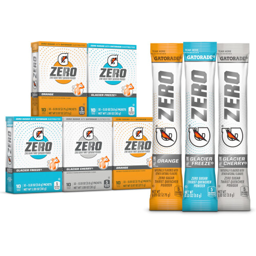 Gatorade Zero Powder, 3 Flavor Variety Pack, 50 Count