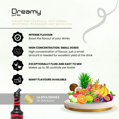 DREAMY Pulp Fruit Strawberry Puree 95cl 1