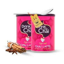 Chai Latte Bundle Includes: 2x Drink Me Chai Spiced Chai Latte Powder (250g) Instant Chai Powder & 1x Stainless Spoon Little Spoon (Coffee Spoon/Tea