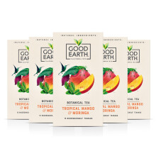 Good Earth Tea Co. Moringa Mango Tea, Refreshingly Natural - Herbal Pack of 5 x 15 Biodegradable Teabags, 75 Count