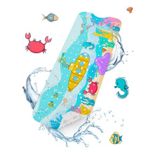 HITSLAM Baby Bath Mat Non Slip, Bathtub Mat Non Slip, 101 x 40cm Extra Long Bath Tub Mat for Kids, Bathroom Shower Mat with Suction Cups and Drain