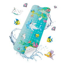 HITSLAM Baby Bath Mat Non Slip, Bathtub Mat Non Slip, 101 x 40cm Extra Long Bath Tub Mat for Kids, Bathroom Shower Mat with Suction Cups and Drain