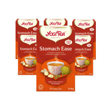 Yogi Tea, Stomach Ease, Organic Herbal Tea, Naturally Caffeine Free, Blend of Cardamom, Fennel and Ginger, 6 Packs x 17 Tea Bags (102 Teabags Total)