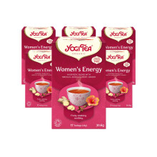 Yogi Tea, Women's Energy, Organic Herbal Tea, Naturally Caffeine Free, Blend of Hibiscus, Angelica Root and Ginger, 6 Packs x 17 Tea Bags (102 Teabags