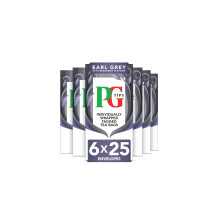PG Tips Earl Grey Tea Bags, Individually Wrapped Tea Bags, 25 Flavoured Black Tea Enveloped Tea Bags, With Bergamot flavour, Refreshing & Flavourful,