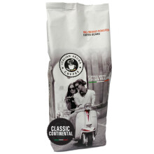 Italian Aroma Coffee - 1KG - Whole Coffee Beans - CLASSIC CONTINENTAL - Very Dark and Luxurious - Traditional Italian Coffee Flavour