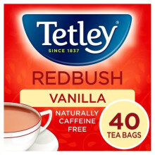 Tetley Redbush Tea, Pack of 6, 240 Tea Bags Total