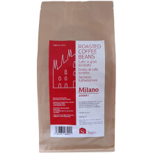 Si Sogno Milano Whole Roasted Beans: Premium Italian Blend, Rich and Smooth; Medium Roast, 1 kg bag