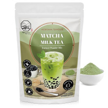Matcha Bubble Milk Tea Instant 3in1 Powder Mix - 1kg (33 Drinks) | For Boba Tea, Milkshake, Blended Frappe and Bakery | Authentic Taiwan Recipe | Zero