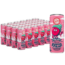 Karma Drinks Razza Raspberry Pink Lemonade (250ml x 24 Cans Soft Drink), Organic, Gluten Free Lemonade cans, Natural Ingredients, FairTrade, Vegan