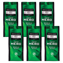 Caff? Nero - Brazil Whole Roasted Coffee Beans (6 x 200g, Brazil Blend)