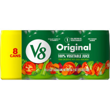 V8 Original 100% Vegetable Juice, 5.5 Ounce Can, 8 Count