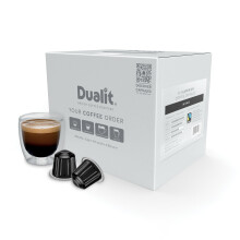 Nespresso? Compatible* Intense Recyclable Aluminium Coffee Capsules by Dualit | 50 Pack - 5 X 10 Pk - 50 Servings of Premium Eco Friendly Coffee Pods