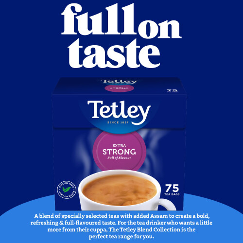 Tetley Extra Strong Black Tea, Pack of 6 Boxes, 450 Teabags 2