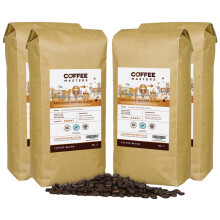 Coffee Masters Coffee Beans 4x1kg Exclusive Master Blend - 100% Arabica, Medium Dark Roasted Whole Bean, Ideal for Espresso Machines
