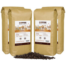 Coffee Masters All Day Blend Espresso Coffee Beans 4x1kg - Medium Roast for Strong and Full Bodied Flavour, Whole Bean - Ideal for Barista Machines