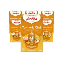 Yogi Tea, Turmeric Chai, Organic Herbal Tea, Great for Golden Milk, Blend of Turmeric, Cinnamon and Ginger, 6 Packs x 17 Tea Bags (102 Teabags Total)