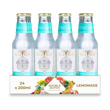 Double Dutch Refreshing Lemonade 24 x 200ml bottles Low Calorie Perfect Mixer for Cocktails, No Artificial Colours Preservatives or Flavours (Pack of