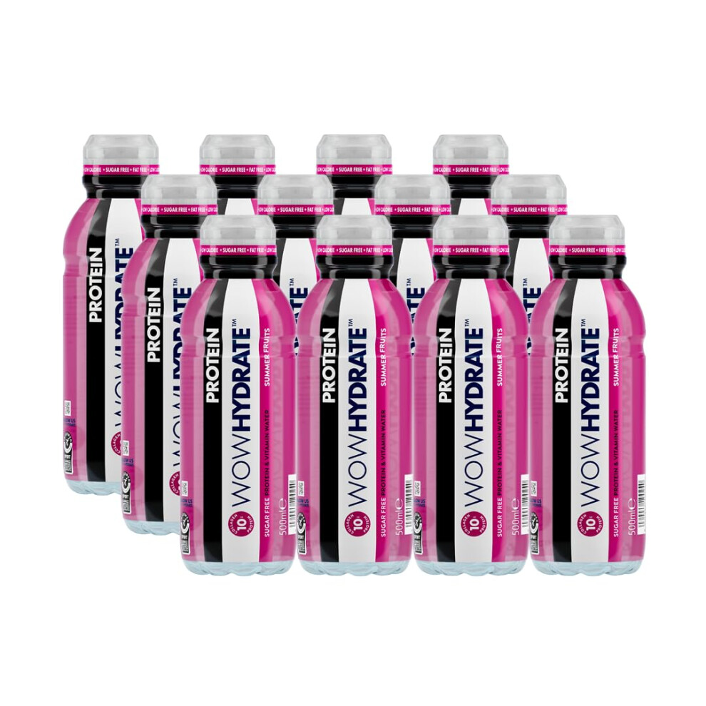 Wow Hydrate Protein Pro Water 10G Summer Fruits 12X500ml