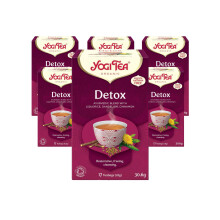 Yogi Tea, Detox Dandelion Burdock Root, Organic Herbal Tea, Naturally Caffeine Free, Blend of Liquorice, Dandelion and Cinnamon, 6 Packs x 17 Tea Bags