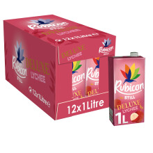 Rubicon Still 12 Pack Deluxe Lychee Juice Drink, Made with Handpicked Fruits for a Temptingly Intense Taste "Made of Different Stuff" - 12 x 1L