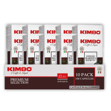 Kimbo Coffee, Espresso Barista Ristretto, 100 Aluminium Capsules Compatible with Nespresso Original Machine, Dark Roast, 12/13, Italian Coffee Pods,