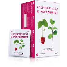 Nutra Tea - Raspberry Leaf & Peppermint Tea - Raspberry Leaf Tea For Pregnancy & Expectant Mothers - 40 Tea Bags - Herbal Tea - (2 Pack)