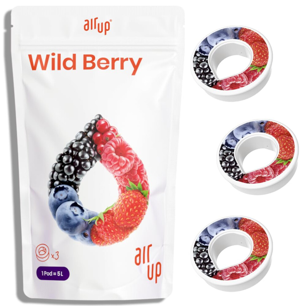 Air Up | Flavor Pods Pack 3X Wildberry | Vegan & 0 Sugar | Discover Many More Flavored Water Pods For Your Water Bottle | Flavors For Water |