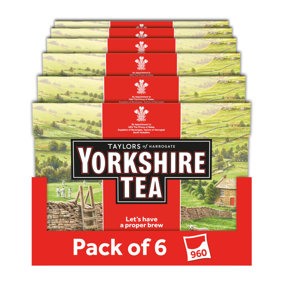 Yorkshire Tea , 6 Boxes Of 160 Tea Bags (Total 960 Bags)