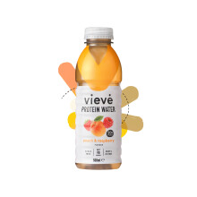 Vieve Protein Water 6x500ml - Peach & Raspberry | 20g Protein, Sugar Free, Fat Free & Dairy Free | A Ready to Drink Alternative to Protein Powders &