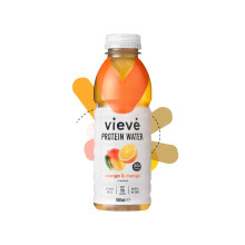 Vieve Protein Water 6x500ml - Orange & Mango | 20g Protein, Sugar Free, Fat Free & Dairy Free | A Ready to Drink Alternative to Protein Powders &