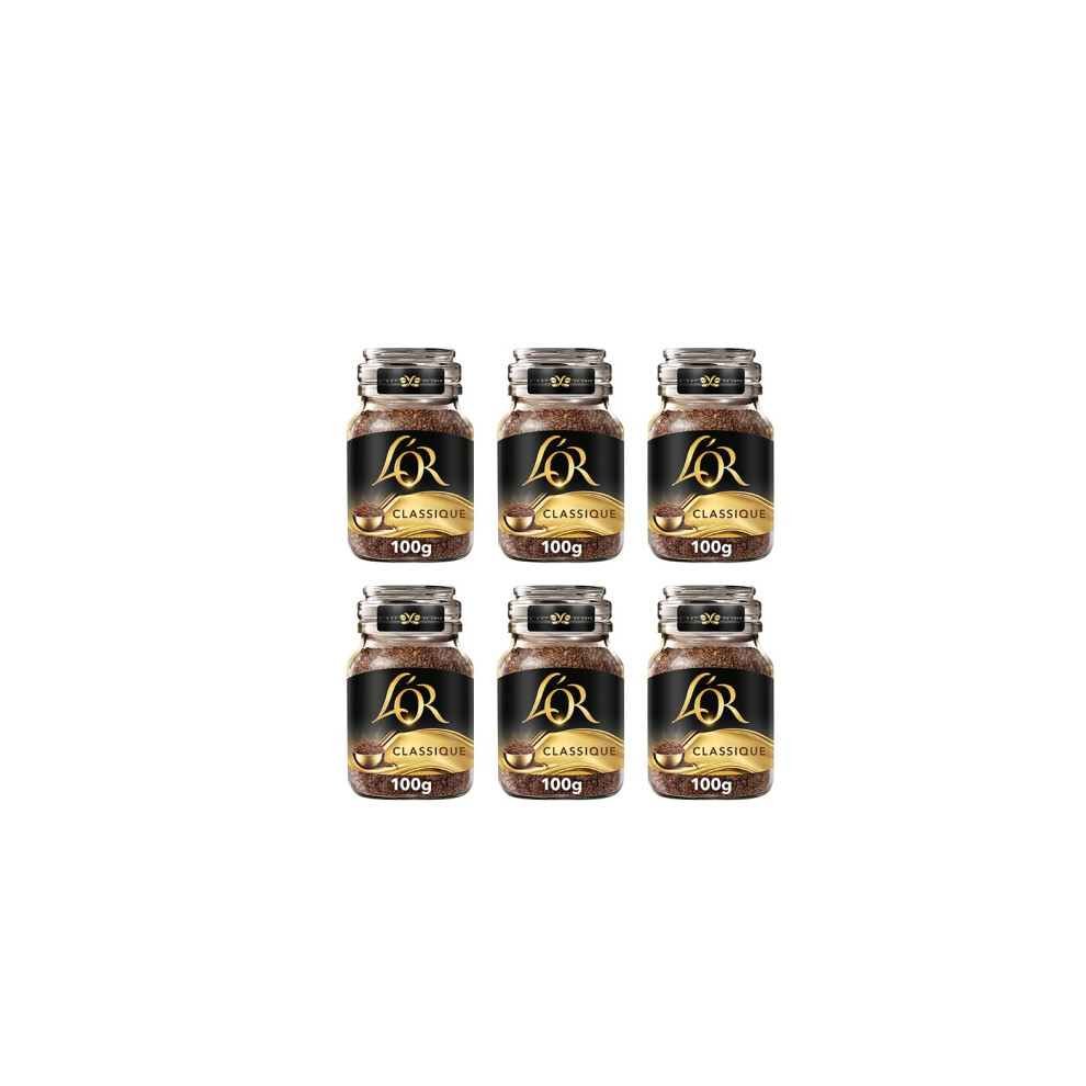L'or Classique Instant Coffee 100G (Pack Of 6 Jars, Total Of 600G)