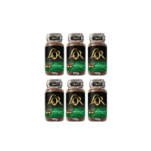 L'OR Decaf Instant Coffee 150g (Pack of 6 Jars, Total of 900g)