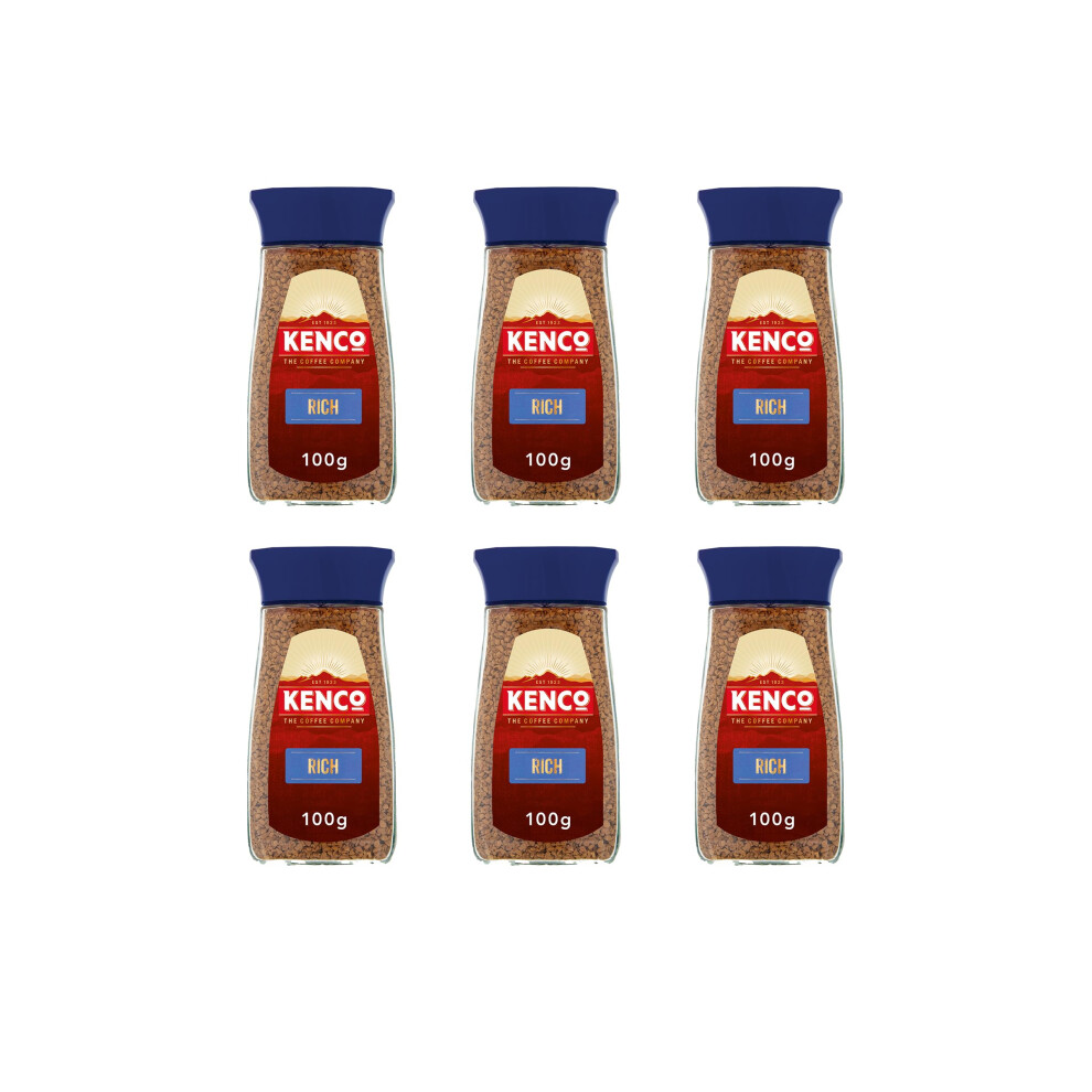 Kenco Rich Instant Coffee 100G (Pack Of 6 Jars, Total 600G)