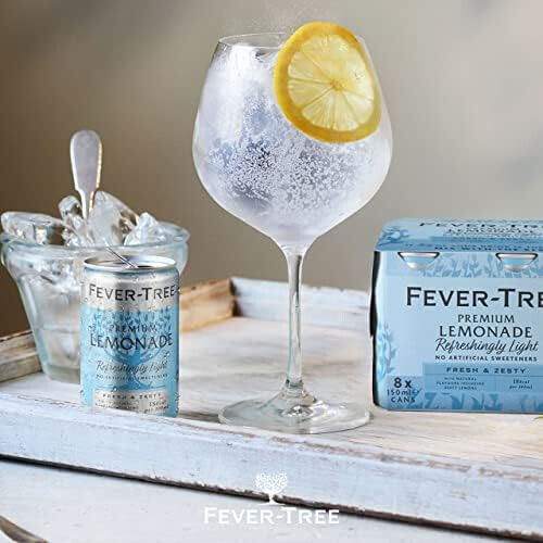Fever-Tree Light Premium Lemonade 6x150ml (Pack of 4, Total 24 Cans) 1