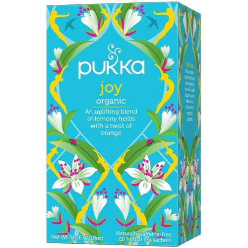 Pukka Pukka Herbs, Joy, Organic Herbal Tea, 20 Sachets (4 Pack)
