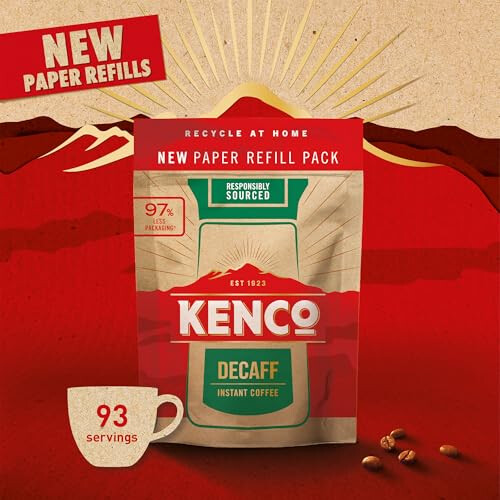 Kenco Kenco Decaff Instant Coffee Refill 150G x 5 (750g Total) 2