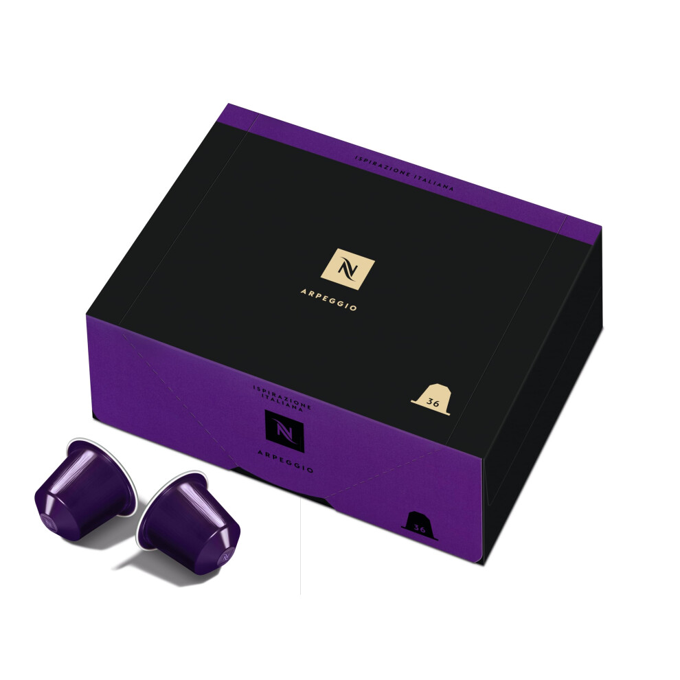Nespresso Original Coffee Pods - 36 Inspiranzione Arpeggio Capsules For Machines. Make Espressos, Cappuccino And Macchiato At Home. A Short