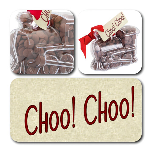ButtonChocs Chocolate Train - Choo Choo. Belgian Milk Chocolate Train Gift. 1