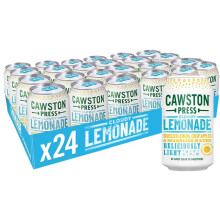 Cawston Press Sparkling Lemonade Fizzy Drink Blended With Sparkling Water, Squeezed Lemon Juice & Pressed Apple Juice (330ml x 24 cans) | Gluten Free