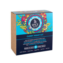 Curry Night Kit by Spice Pots - 100% Natural Ingredients - 4 x 40g Spice Blends - 8 Curry Recipe Booklet - Korma, Bhuna, Goan & Indian Tandoori Vegan