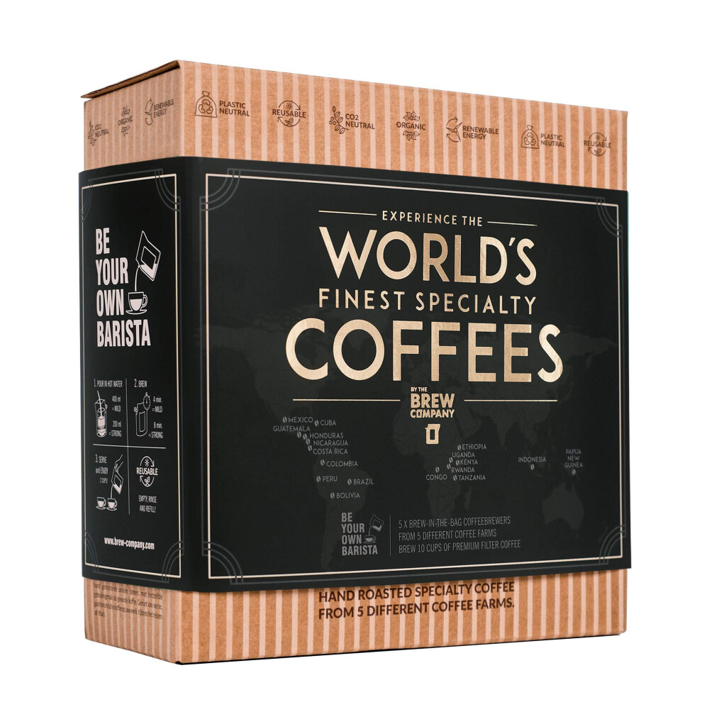 Grower's Cup Original Gourmet Coffee Gift Set For Men & Women ? 5 Of The World?S Finest Single Estate Specialty & Organic Coffees | Brew & Enjoy Anytime, Anywhere