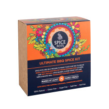 BBQ Spice Kit by Spice Pots - 100% Natural Ingredients - 4 x 40g Spice Mixes - 8 Barbeque Recipe Booklet for - BBQ Spice Mixes for Marinades, Rubs &
