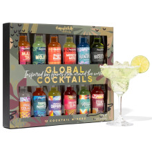 Thoughtfully Cocktails, Global Cocktail Mixers, 2.3 Fluid Ounces Each, Mixes of Classic Margarita, Cuban Style Mojito, New York Appletini, Pina