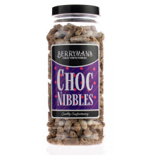 Original Choc Nibbles Retro Sweets Gift Jar By Berrymans Sweet Shop - Classic Sweets, Traditional Taste.