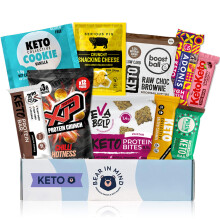 Keto Snack Box Hamper: Ultimate Keto Gift Box - Keto Snacks and Treats UK - Gluten-Free & Vegetarian - Perfect Low Sugar Gift Box Treats for Keto and