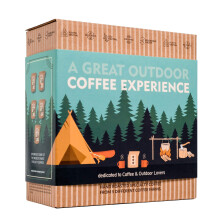 Outdoor Coffee Gift Set for Men & Women - 5 of The World's Finest Single Estate Specialty & Organic Coffees | Brew & Enjoy Anytime, Anywhere | Camping